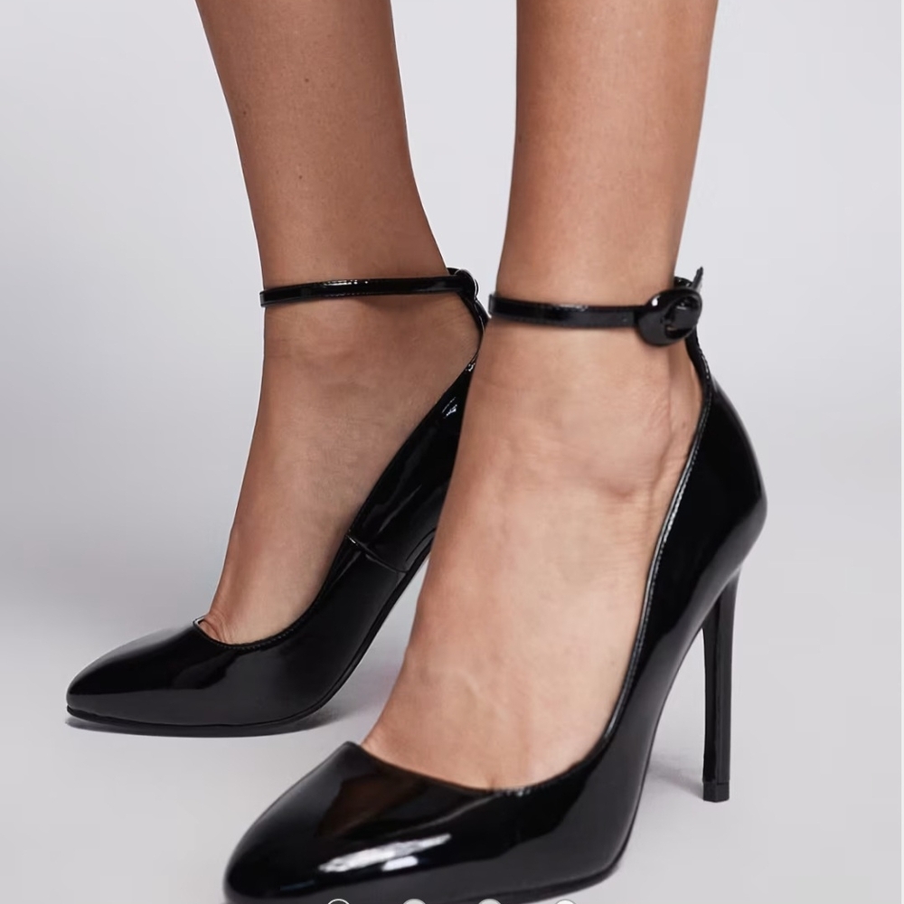 ASOS Nwt Elegant Black Patent Leather Heels